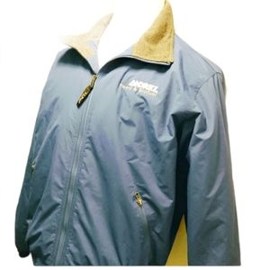 LL Bean Bomber Jacket Fleece Lined L Men's Blue G